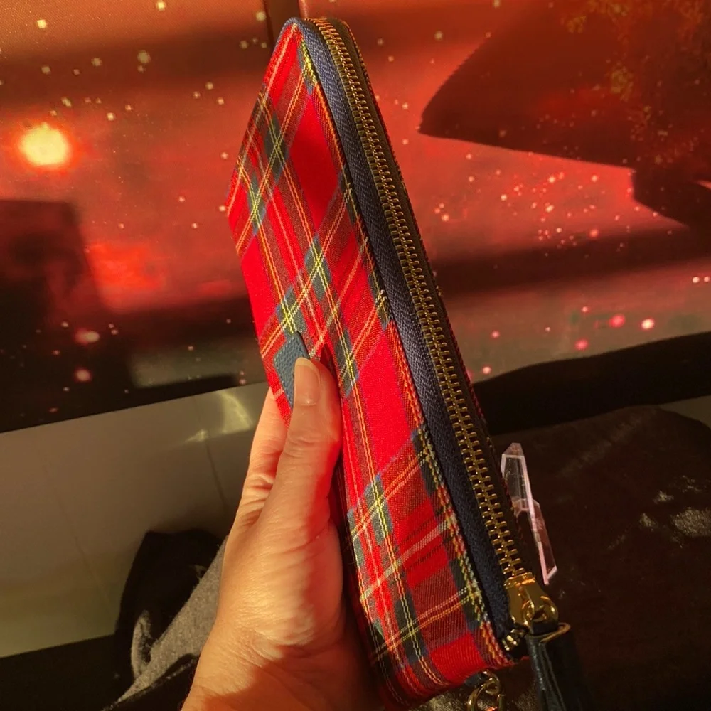 Lands’ End Plaid Wristlet